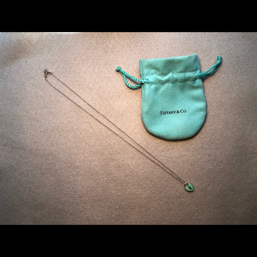 Tiffany Blue Heart Lock Necklace